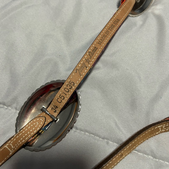 Tony Lama Serape Concho Belt Size 34 - Picture 12 of 12